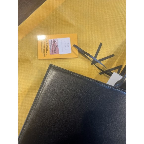 VALENTINO BY MARIO VALENTINO Olivia Leather Satchel Bag Black NEW Rtl $1095 - Picture 7 of 12